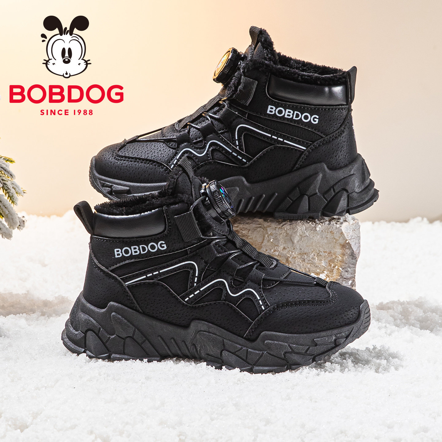 巴布豆童鞋男童棉鞋冬季2025年新款加绒加厚儿童短靴子男孩运动鞋,童鞋/婴儿鞋/亲子鞋,棉鞋,淘宝优惠券,粉丝福利购,淘宝优惠卷