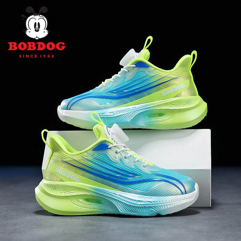 巴布豆童鞋男童运动鞋2025春秋新款网面透气儿童碳板跑鞋男孩鞋子