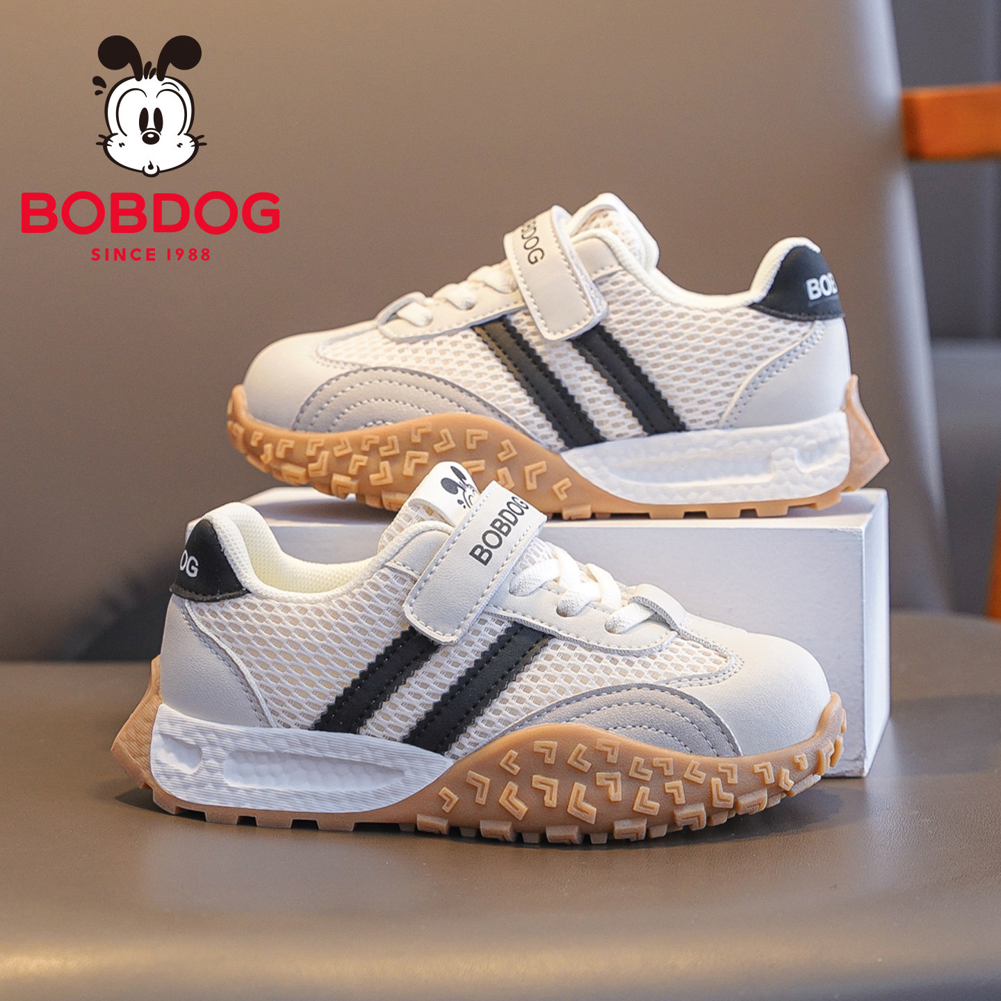 巴布豆童鞋男童鞋子2026春秋新款网面透气儿童运动鞋男孩休闲鞋潮