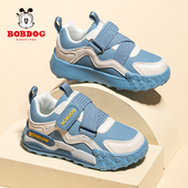 男孩休闲鞋 巴布豆童鞋 皮面防水儿童运动鞋 子2025春秋新款 潮 男童鞋