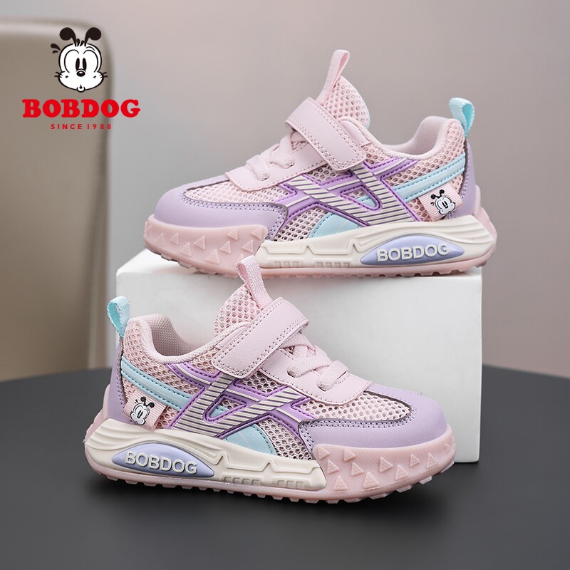巴布豆童鞋女童鞋2026夏季新款网面透气儿童单网运动鞋女孩休闲鞋