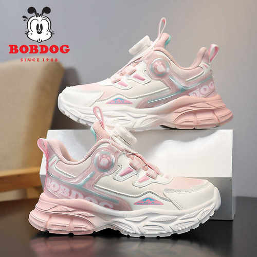 巴布豆儿童皮面防水公主运动鞋