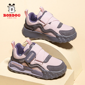 女孩休闲鞋 巴布豆童鞋 皮面防水儿童运动鞋 子2025春秋新款 潮 女童鞋