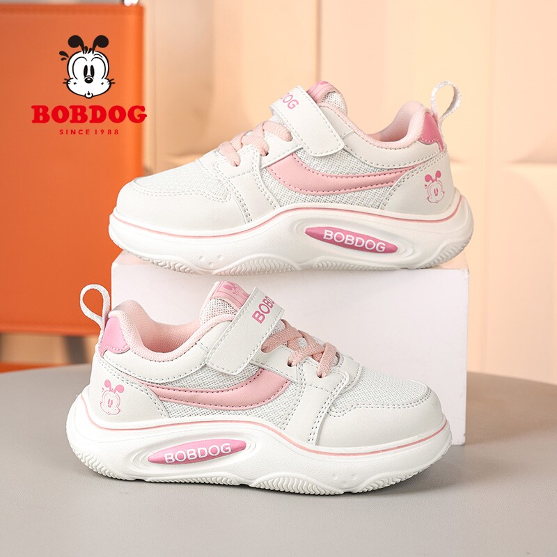 巴布豆童鞋女童鞋子2026春秋新款中大童运动鞋网面透气儿童休闲鞋