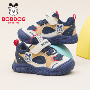 巴布豆童鞋男童学步鞋2026春秋新款网面透气防滑软底宝宝运动鞋子