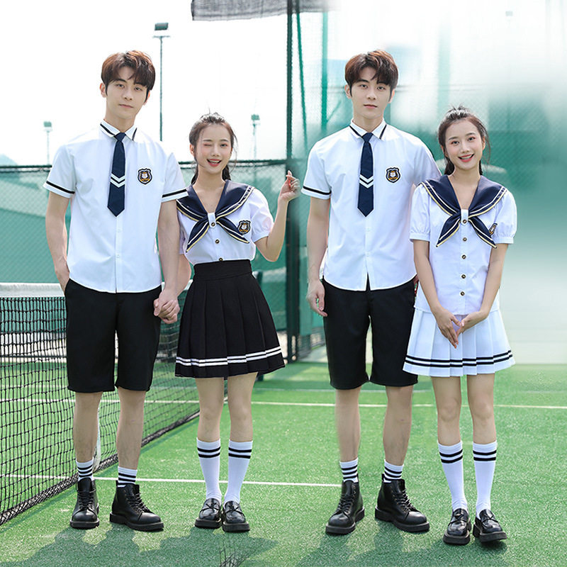六年级小学生毕业拍照2025新款初一二高中生白衬衫班服水手服套装