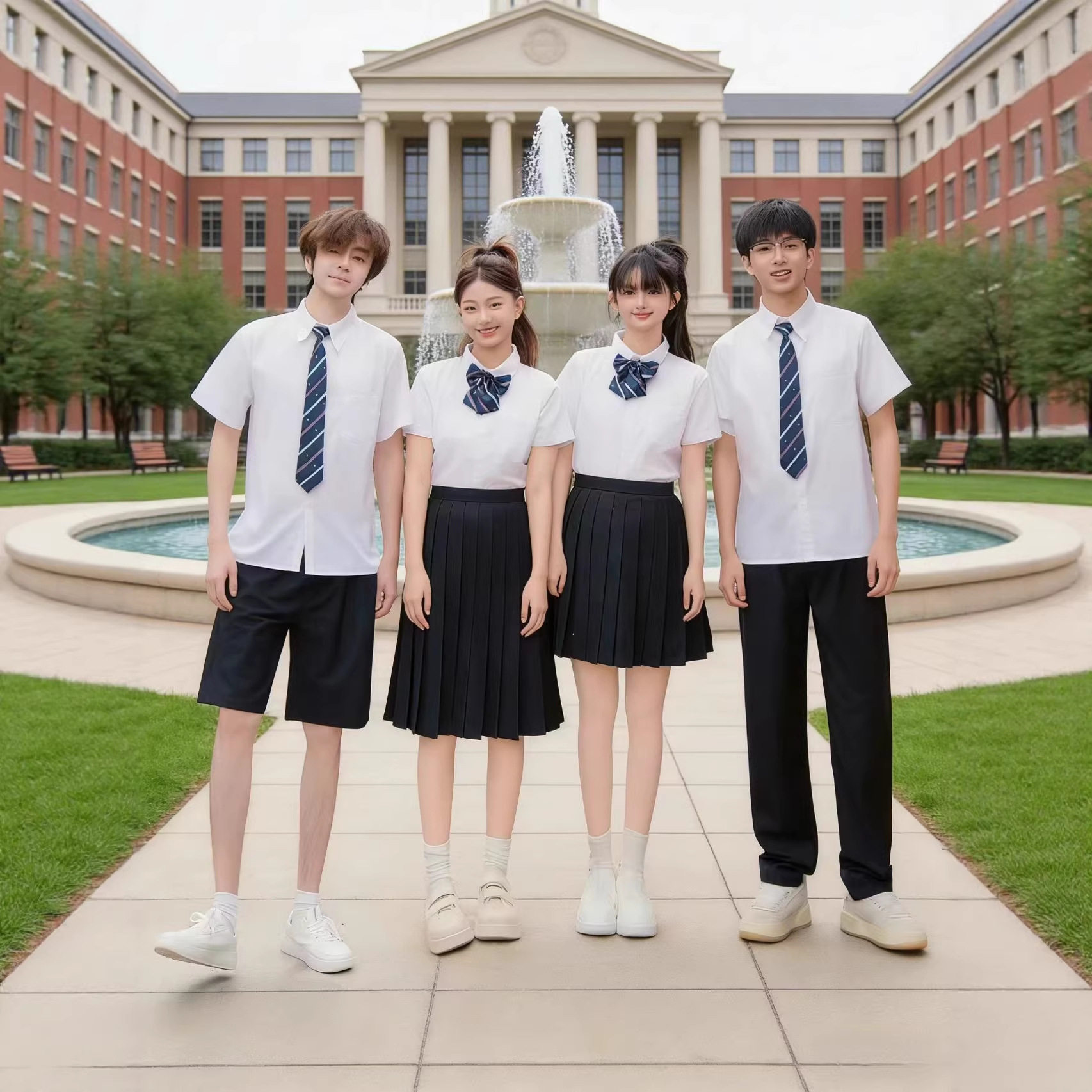 高中初中学生毕业班服学院风套装运动会校服合唱团诗歌朗诵演出服