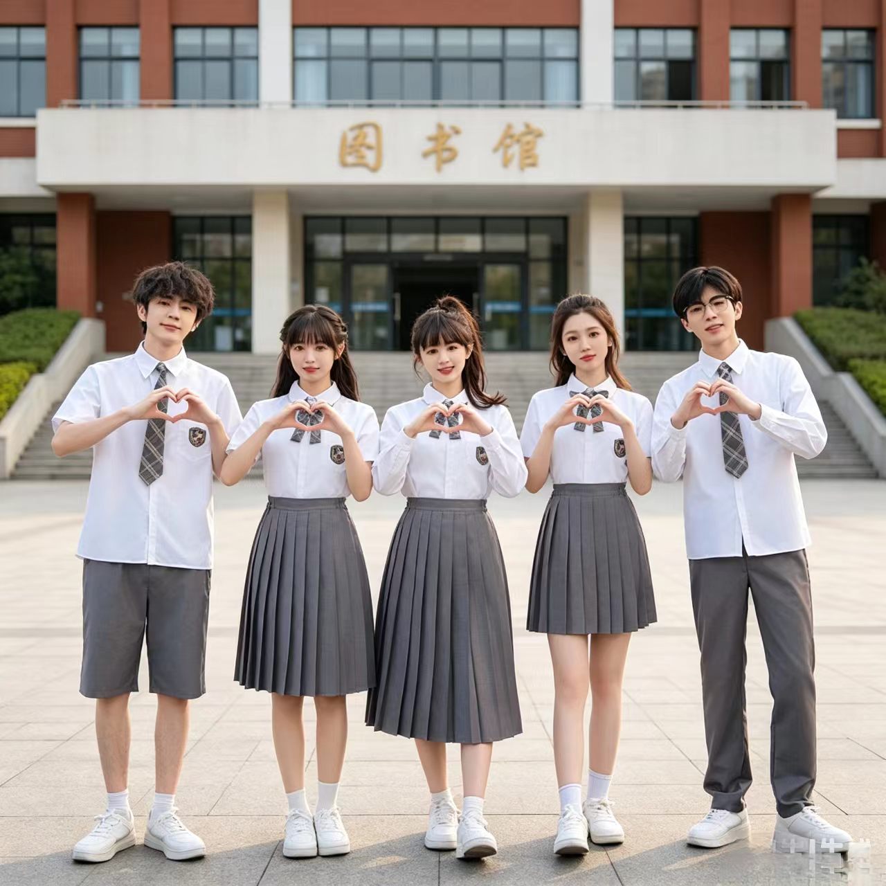 男女初中高中学生运动会毕业季班服白衬衫合唱比赛朗诵表演服套装