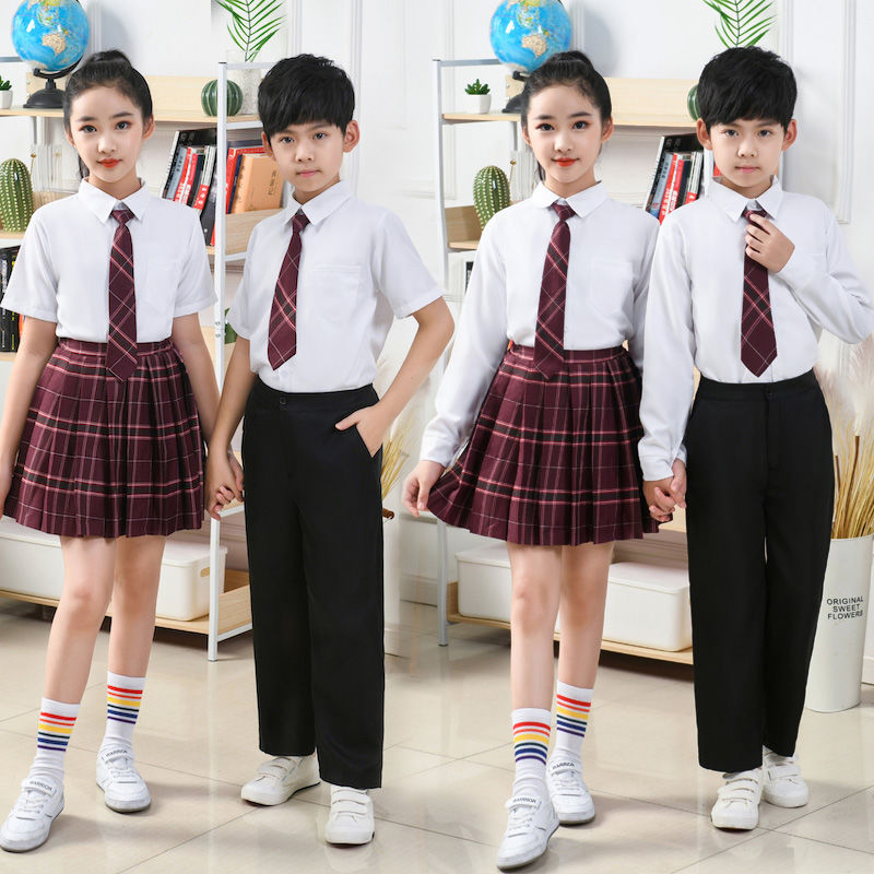 六一儿童白衬衫中小学生学院风毕业照班服大合唱诗歌朗诵演出套装