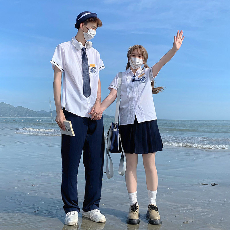 南川中学生衬衫男女生高中生毕业季校服学院风西裤运动会班服套装