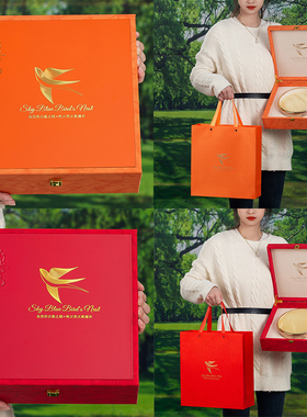 新款高档红色燕窝礼品盒100g250克500克燕窝礼盒空盒橙色燕窝包装