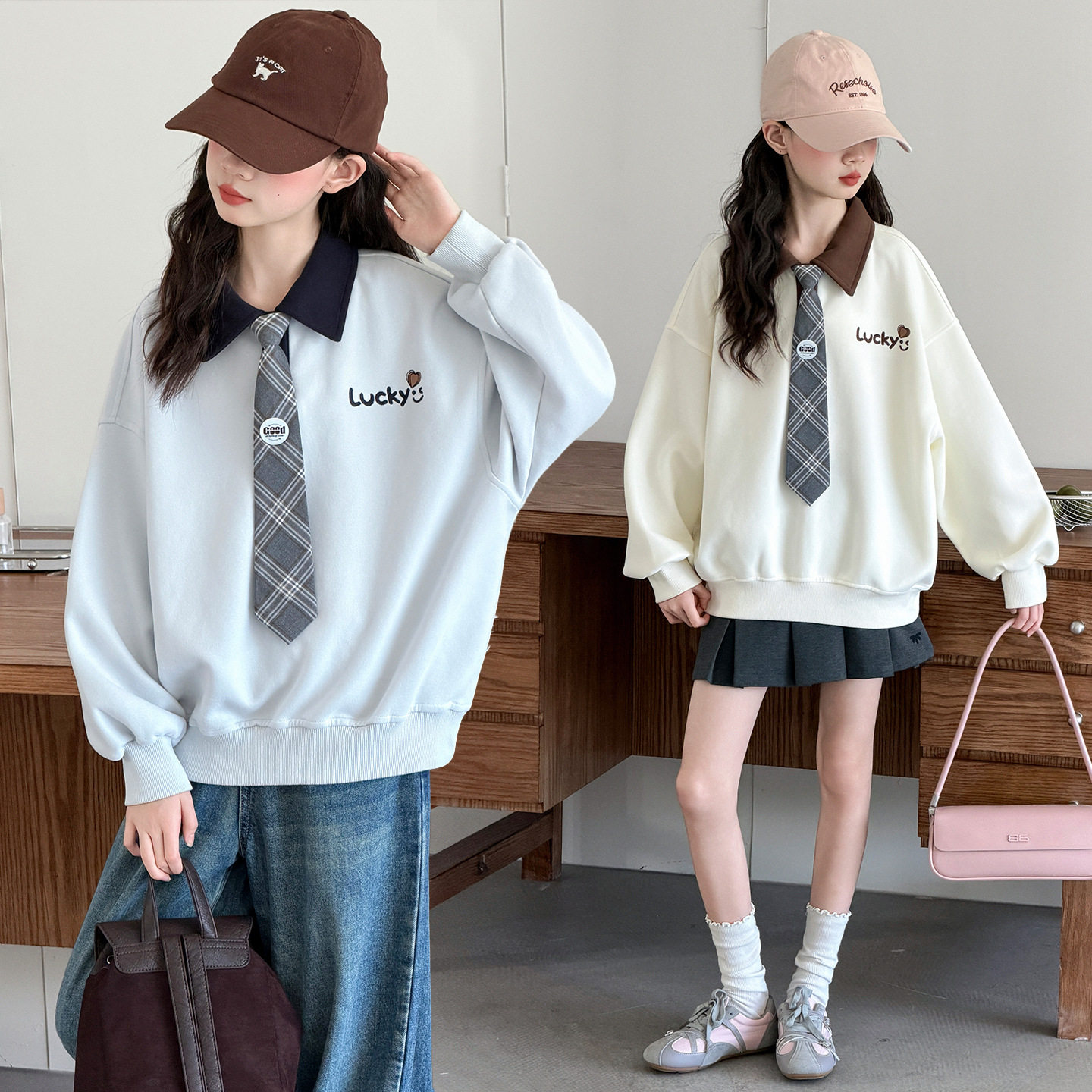 女童卫衣套装春秋2026新款儿童洋气秋装大童女孩秋季长袖外穿秋衣