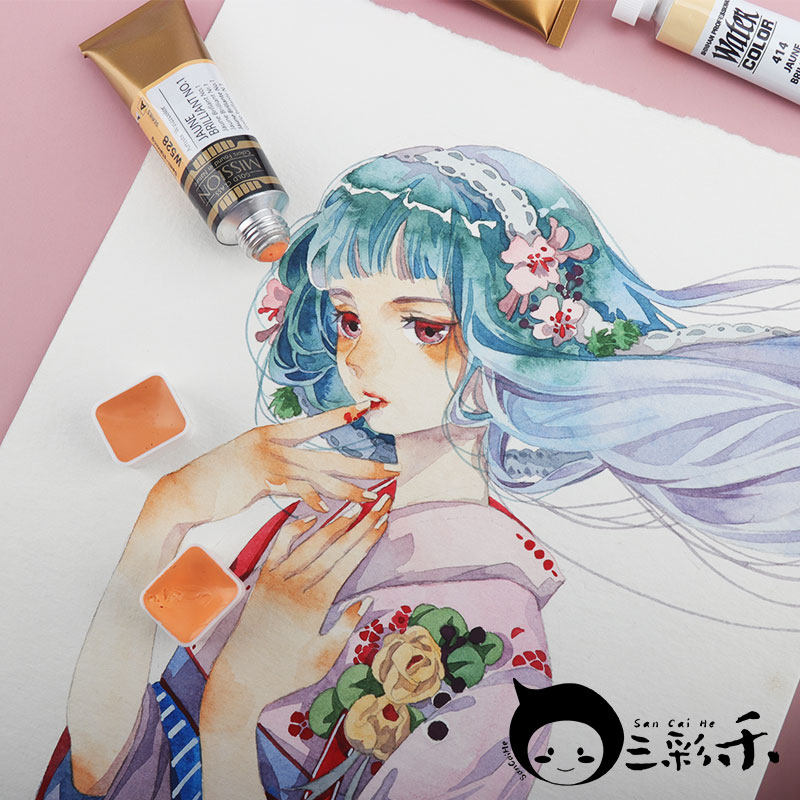 肤色水彩颜料多色自选 肉色 2ml拿波里黄 粉色 红 史明克荷尔拜因