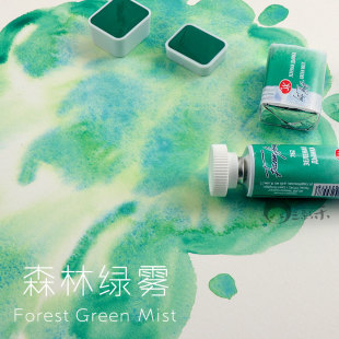 白夜大师级沉淀色森林绿色系762绿雾 森林植物系绿色半块管彩分装