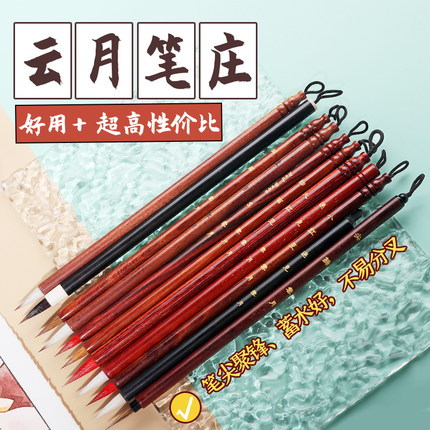 云月笔庄小红豆落墨凌霄龙舌凤翎朱雀勾线细节上色笔铺色水彩毛笔