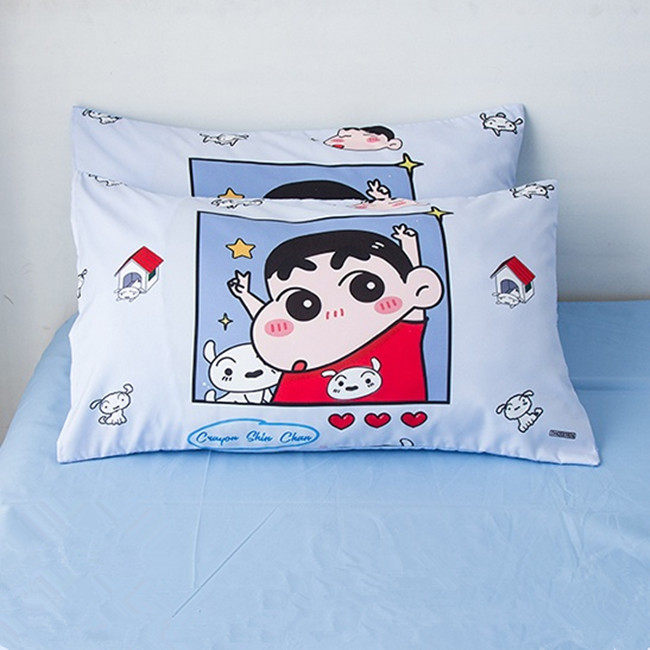 卡通可爱蜡笔小新男孩儿童亲肤枕套磨毛大学生标准枕头罩单人枕袋