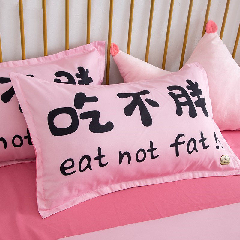 卡通可爱少女心床上用品单个枕套个性创意学生宿舍枕头罩标准尺寸
