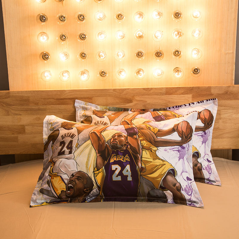 定做篮球主题NBA球星合集高清印图大枕套单人学生寝室枕头罩48X74
