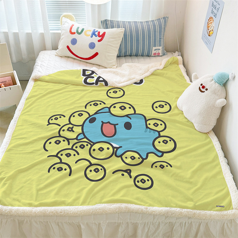 卡通咖波儿童加厚珊瑚绒毯子