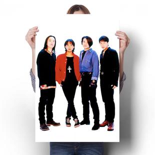 Beyond乐队海报黄家驹画像挂画大学寝室墙贴画宿舍摇滚明星装饰画