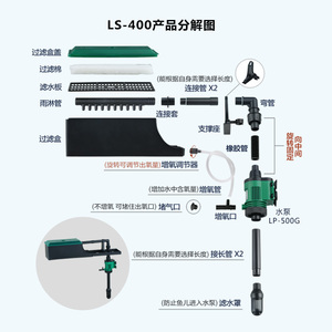 鱼缸过滤器三合一上过滤内置潜水泵水族箱超静音增氧泵过滤循环泵