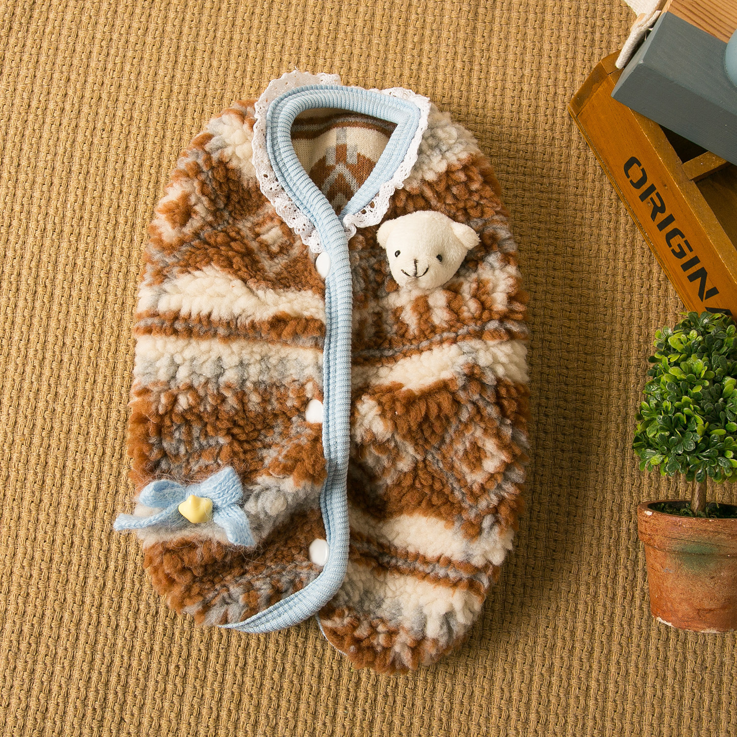 秋冬狗狗保暖棉服宠物马甲可爱雪纳瑞泰迪背心猫咪衣服狗狗马甲