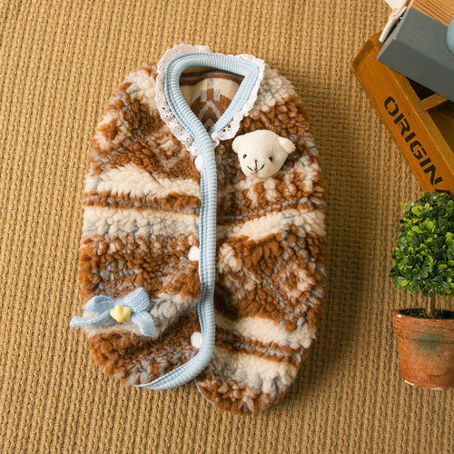 秋冬狗狗保暖棉服宠物马甲可爱雪纳瑞泰迪背心猫咪衣服狗狗马甲