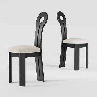 中古风实木餐椅2025新款