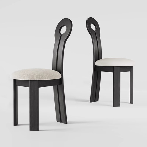 中古风实木餐椅2025新款