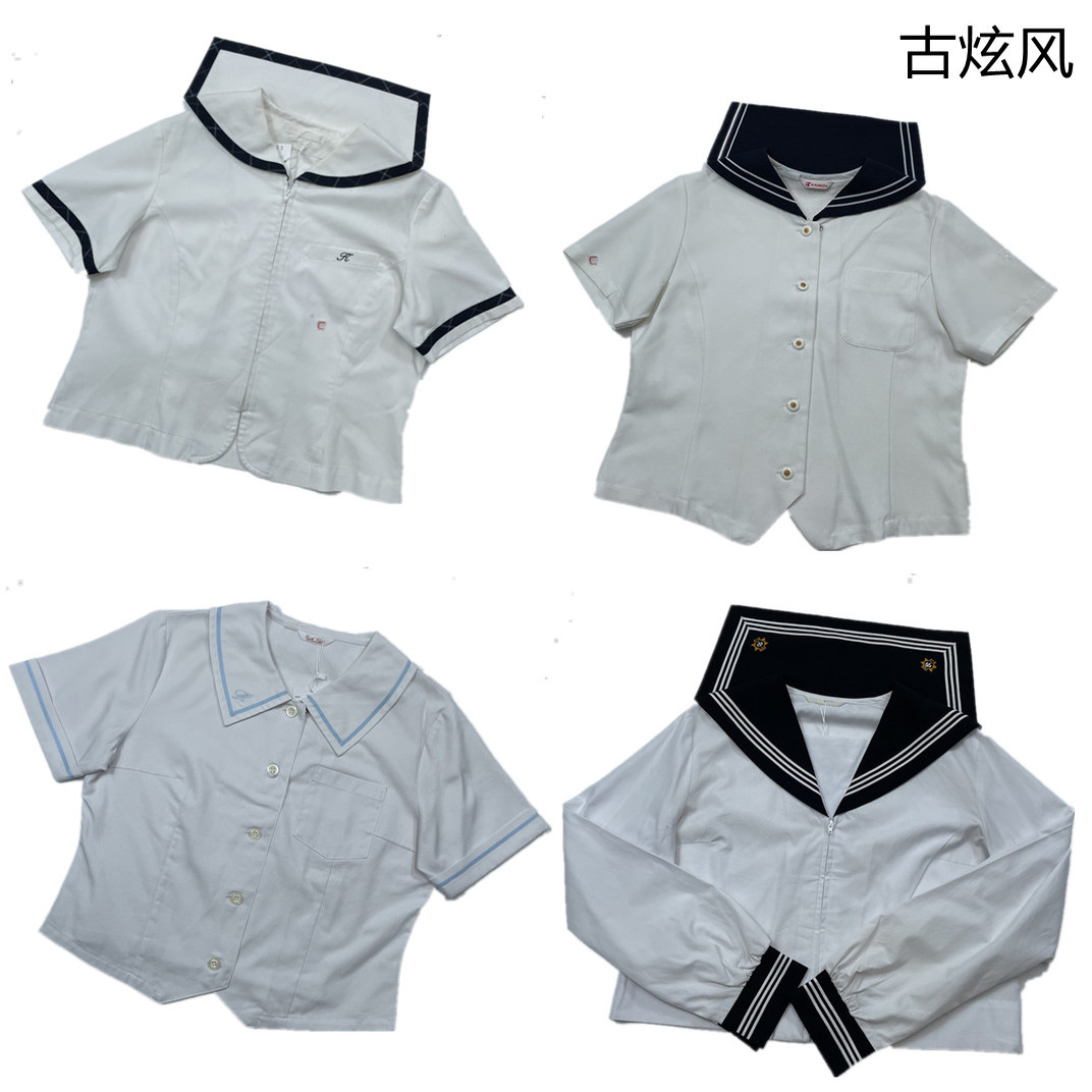 正统学院萌款水手服海军领衬衫