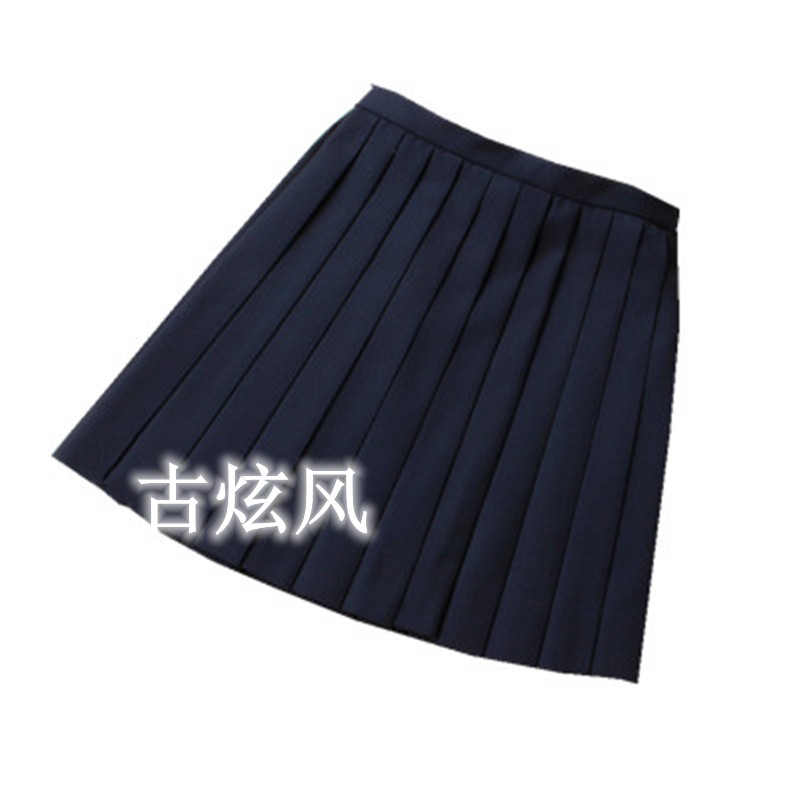 纯色百褶中长裙日系学院JK制服裙