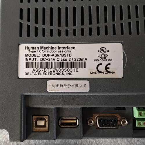 议价台达 DOP-AS57BSTD 触摸屏，DC24V供电，带U可维修