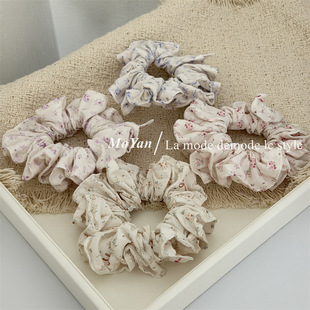 小清新碎花小肠发圈女韩系气质马尾发绳丸子头头花甜美甜妹扎头绳