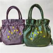 新款 素小包手机零钱包成品绣花包 刺绣汉服包古风女包手提国风汉元