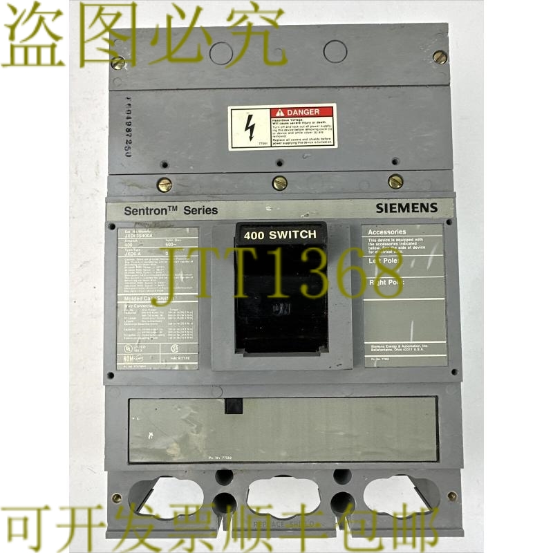 原装供应JXD63S400A 塑壳开关 600VAC 400A 3P 类型 JXD6-A SENTR