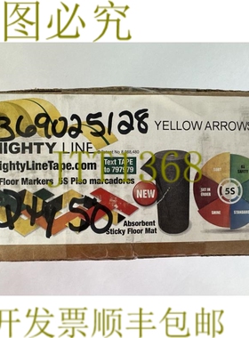 原装供应MIGHTY LINE 5S 地板标记黄色箭头 9-3/4 英寸 X 6 英寸