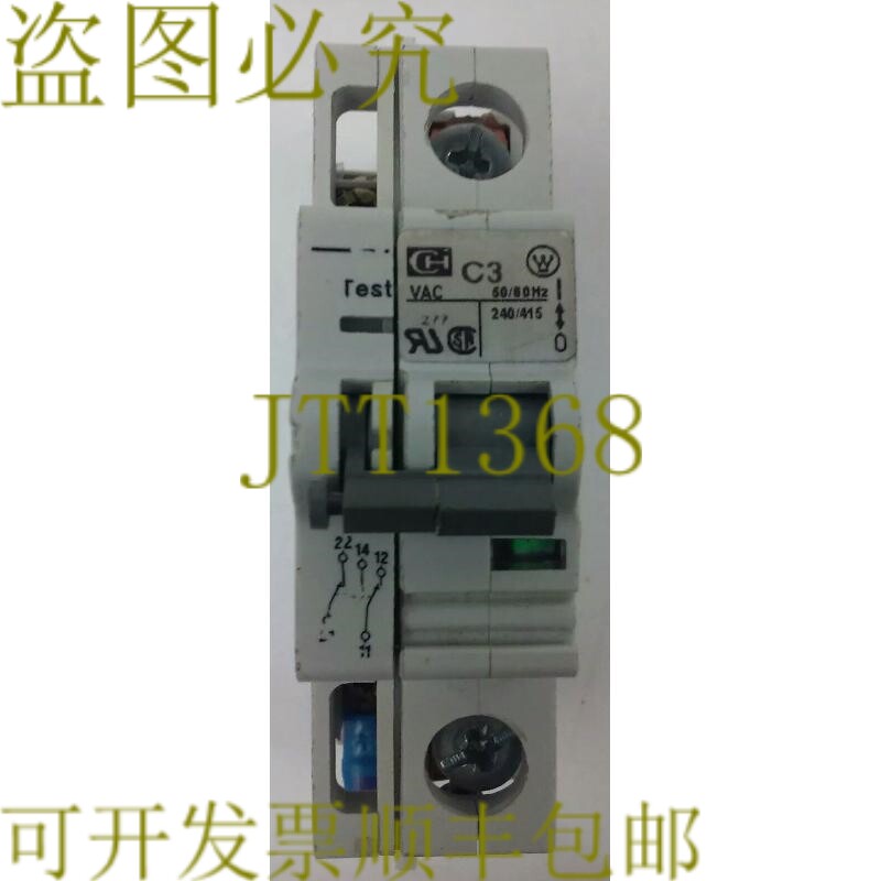 原装供应CUTLER HAMMER SPCL1C03，SPCLUAUX 测试断路器，1P，3A
