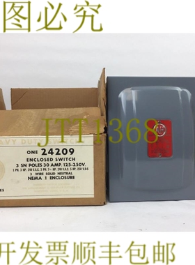 原装供应ARROW HART 24209 重型封闭开关 3 SN 极 30 安培 125-25