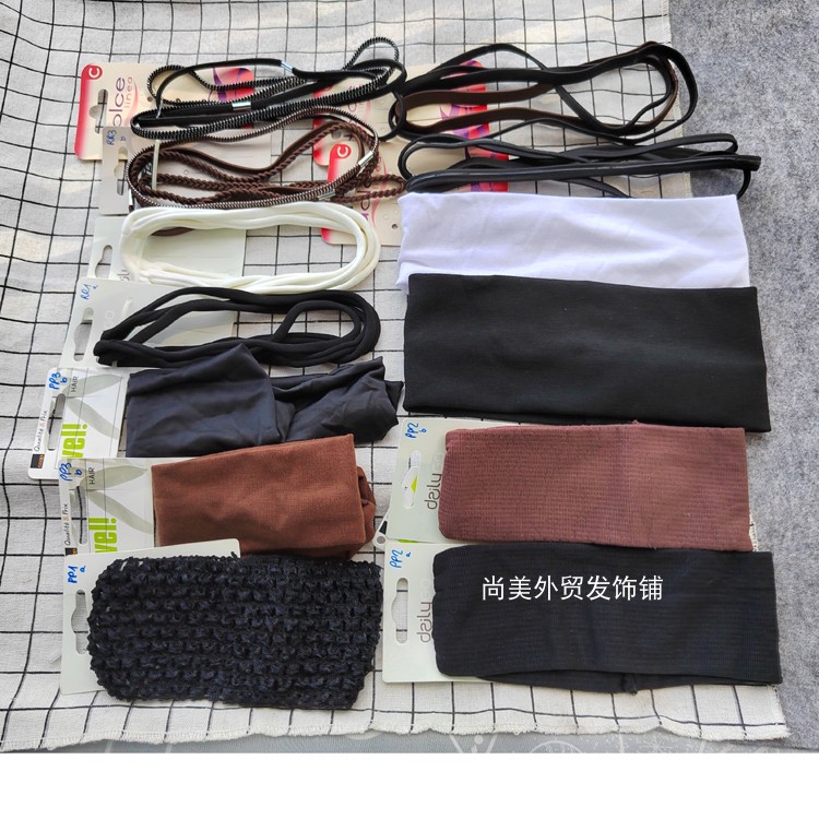欧美外单发带新款健身针织束发带弹力吸汗跑步松紧头带 Head wrap