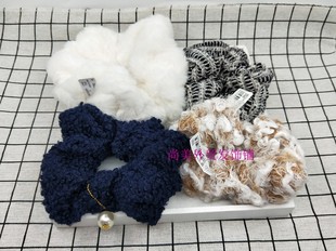 绒线发圈高弹力发绳超宽加厚毛线布肠圈日本原单women scrunchie