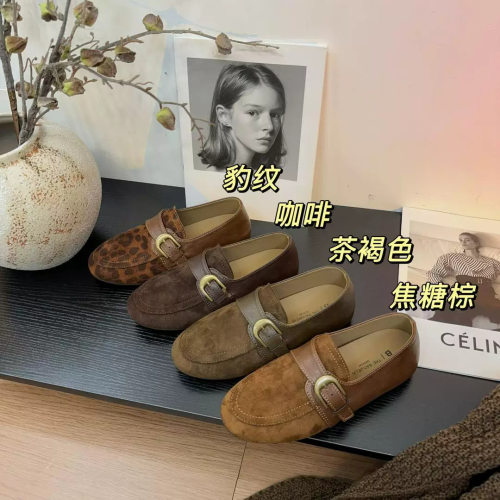 秋季复古美拉德色系扣带一脚蹬软底勃肯舒适百搭通勤穆勒鞋豆豆鞋
