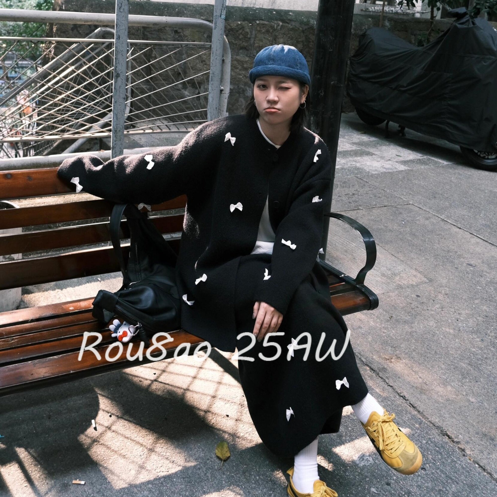 Rou8ao微胖大码女装慵懒风秋冬装蝴蝶结毛衣宽松软糯半身裙两件套,女装/女士精品,大码套装,淘宝优惠券,粉丝福利购,淘宝优惠卷