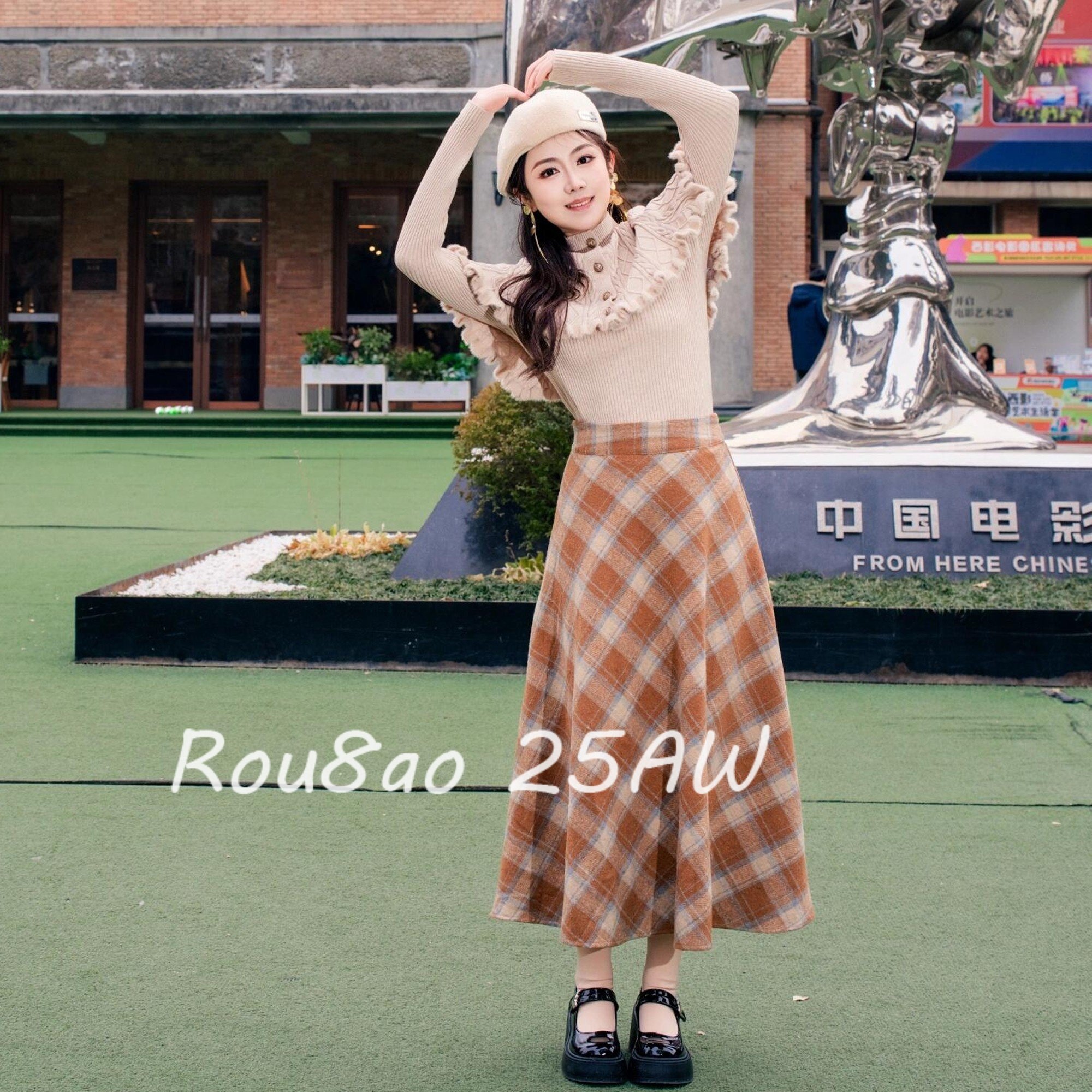 Rou8ao微胖大码女装法式千金风斗篷毛衣连衣裙三件套高级感穿搭,女装/女士精品,大码套装,淘宝优惠券,粉丝福利购,淘宝优惠卷