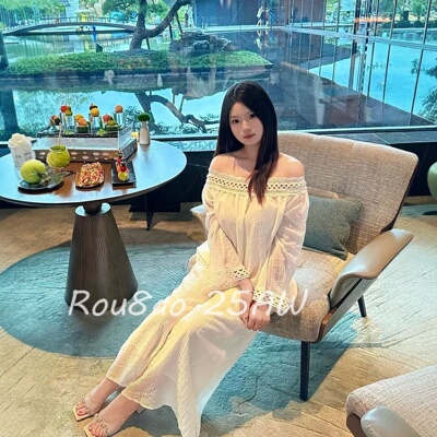 Rou8ao微胖大码女装法式一字肩花边两件套女2026春夏显瘦气质套装