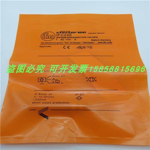 电感式接近开关IFC246四针接插件PNP常开M12传感器金属感应全新