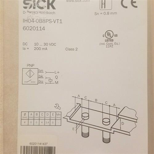 施克传感器SICK接近开关IH04-0B8NS-VT1          IH04-0B8PS-VT1