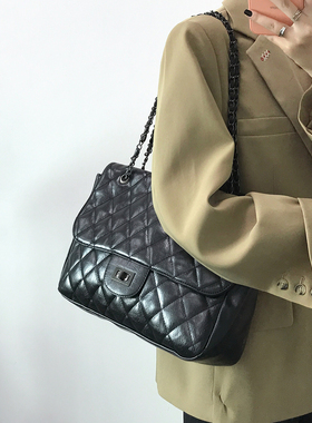 UR女包2025新款潮小香风菱格链条包大容量包腋下包百搭单肩斜挎包