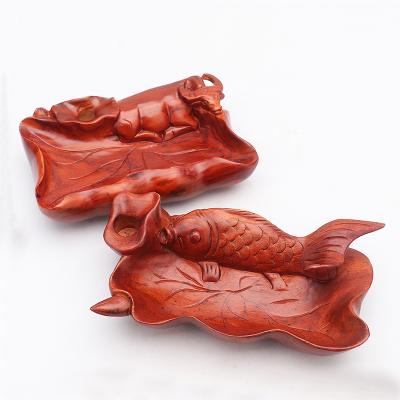 花梨木造型桌面特色工艺品烟灰缸