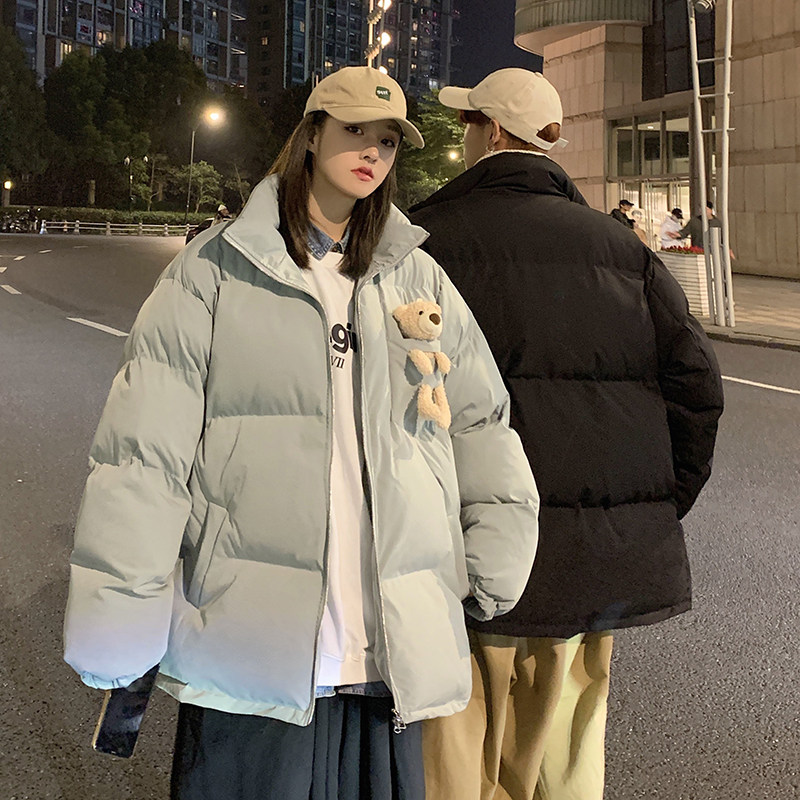 518-MY2026冬季情侣棉衣男女网红小熊玩偶棉袄,男装棉衣,星座507