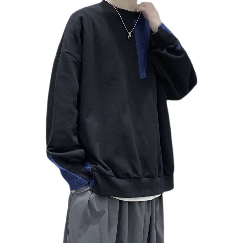 21年春季新款撞色拼接卫衣男潮流百搭港风春装WY2105,男装卫衣,星座507